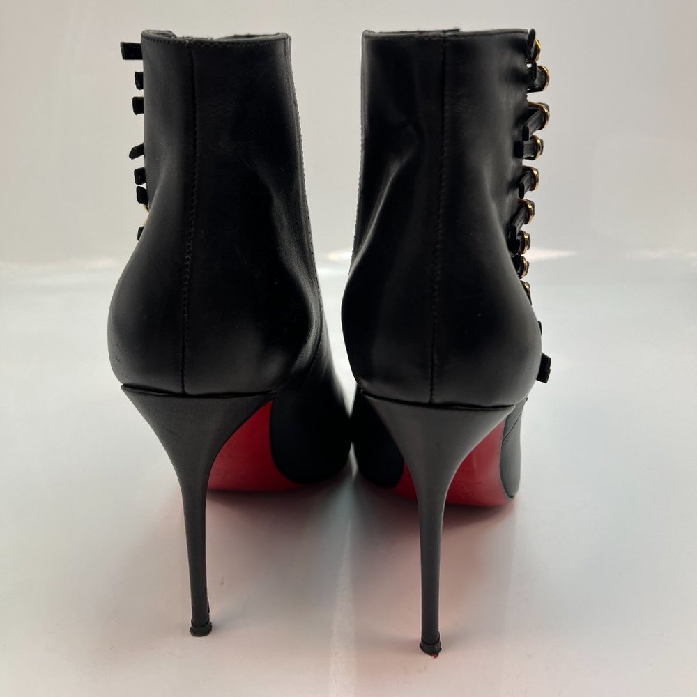 Christian Louboutin Black and Gold Ankle Boots - Picture 5 of 7